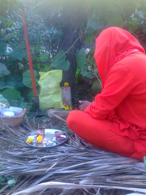 pooja for the salad area.small